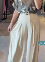 شلوار فول بگ دو پیلی بند دار کد ۱۰۰4 - تصویر 5