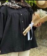 شومیز چین دار کد 1018 - تصویر 2