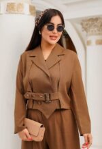 کت کراپ یقه انگلیسی طرح جلیقه کد ۱۰۷۵ - تصویر 3