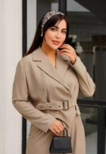 کت کراپ یقه انگلیسی طرح جلیقه کد ۱۰۷۵ - تصویر 7