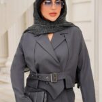 کت کراپ یقه انگلیسی طرح جلیقه کد ۱۰۷۵