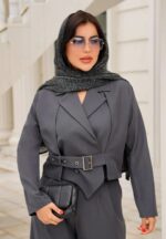 کت کراپ یقه انگلیسی طرح جلیقه کد ۱۰۷۵