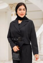 کت کراپ یقه انگلیسی طرح جلیقه کد ۱۰۷۵ - تصویر 10