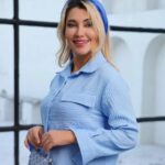 شومیز حلقه استین طرح مردانه ساده کد ۱۰۵۵