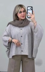 شومیز استین کیمونو  کد ۱۰۶۶ - تصویر 2